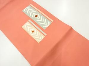 塩瀬菱模様刺繍名古屋帯
